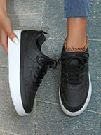 EVA Platform Low Top Lace Up Round Toe Trainers