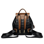 Womens Casual Leather Backpack Shoulder Bag