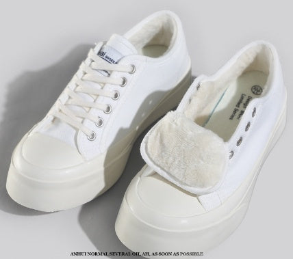 Unisex Canvas Thick Sole Trainers