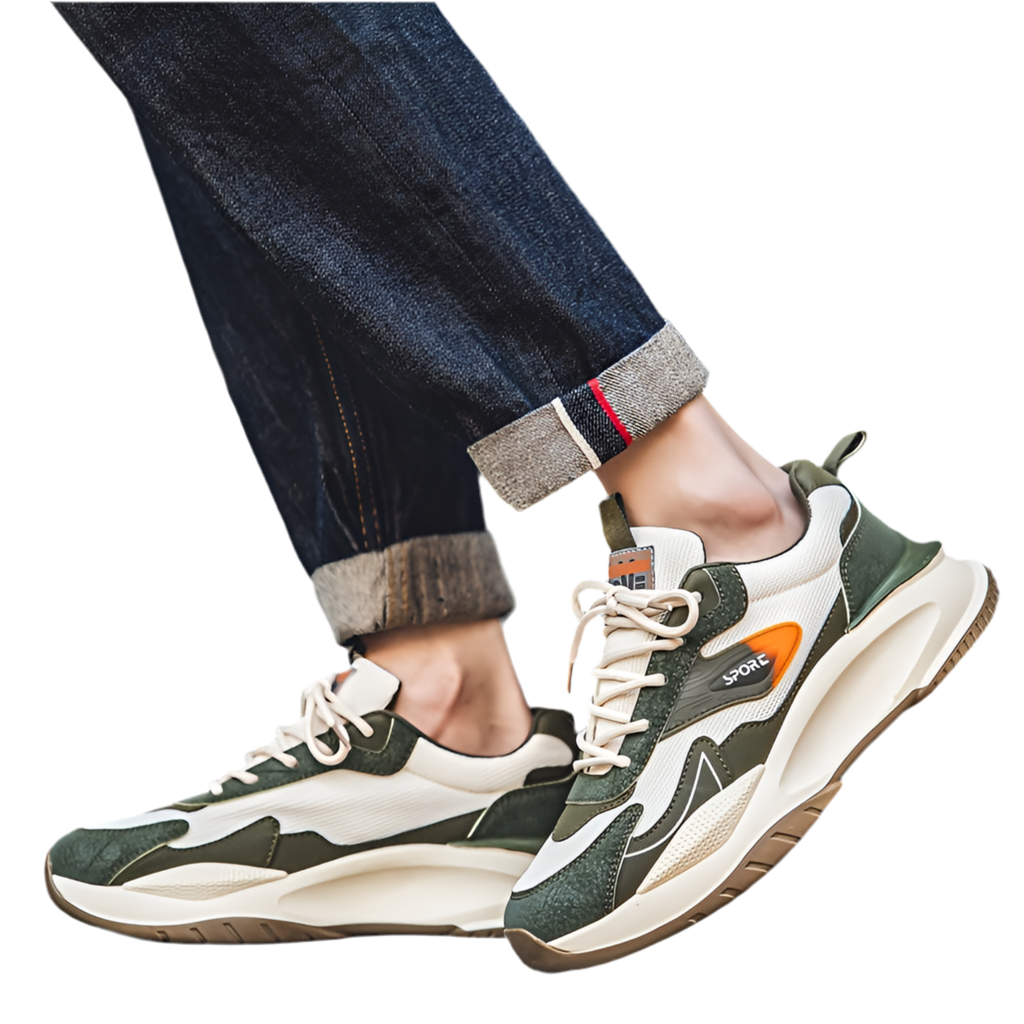 Mens Non Slip Low Top Round Toe Trainers