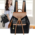 Womens Casual Leather Backpack Shoulder Bag