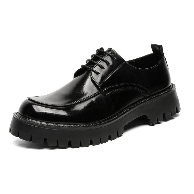 Mens Leather Round Toe Shoes