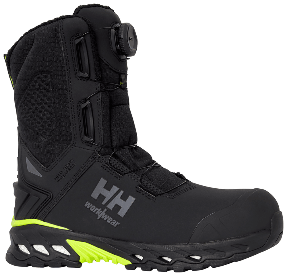 Helly Hansen 78345 Magni Evo Winter Tall BOA Thermal Waterproof Safety Boots Black/Dark Lime