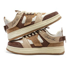 Breathable Mesh Low Top Lace Up Round Toe Trainers
