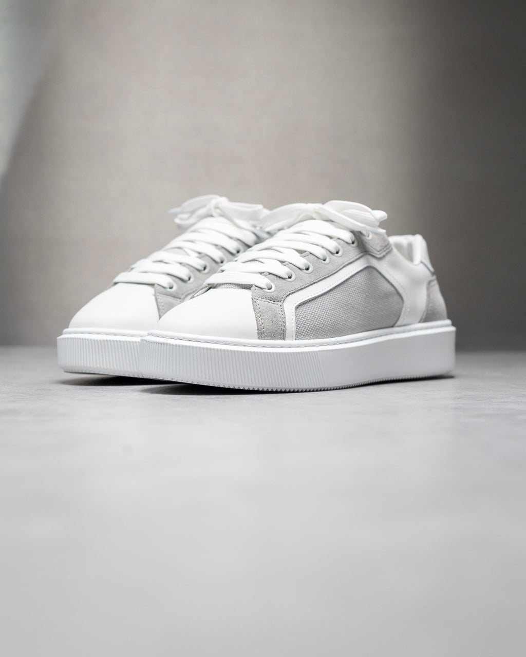 Blaekh Staple White Grey Trainers