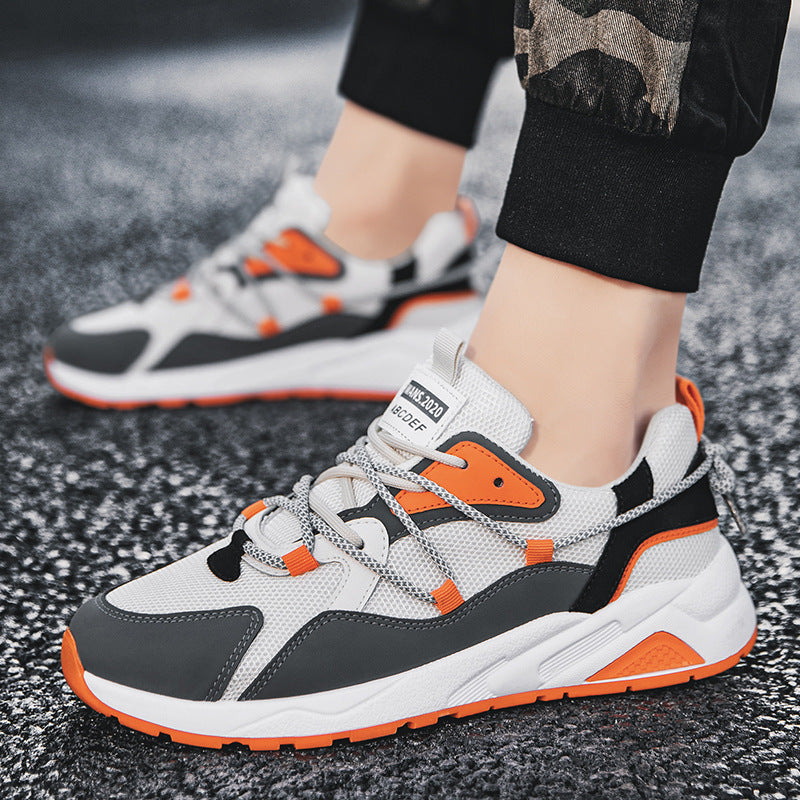 Breathable Mesh Lightweight Platform Round Toe Running Trainers