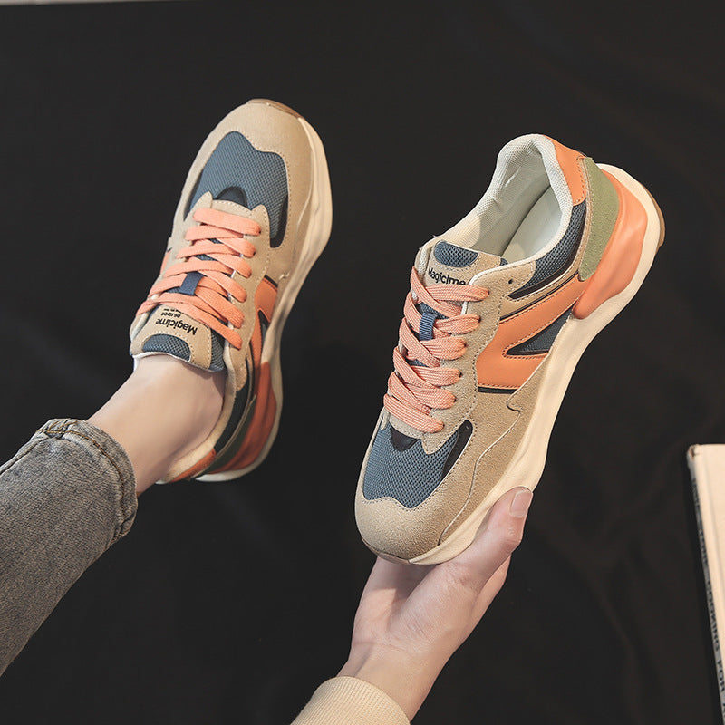 Womens Breathable Mesh Platform Low Top Trainers