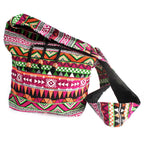 JNS-09 Pink Jacquard Student Backpack