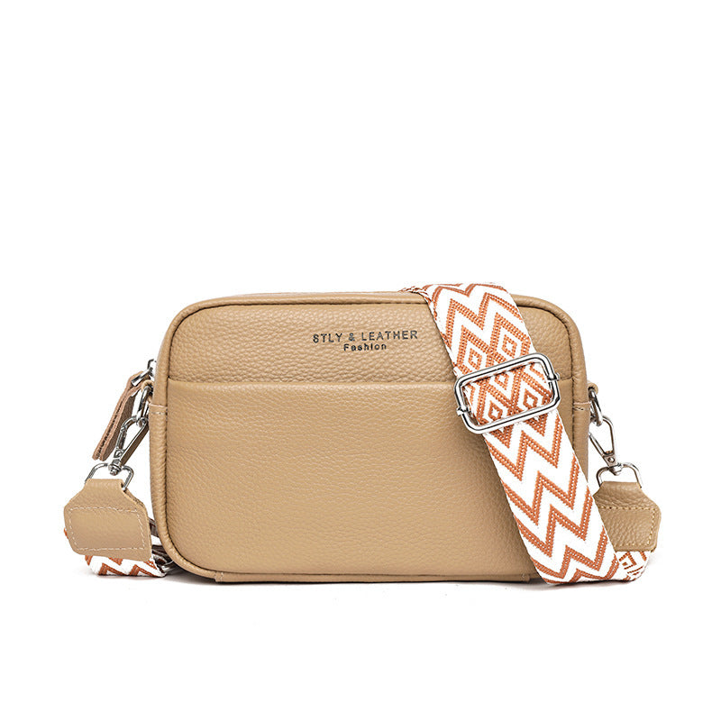 Womens Small Square Crossbody Bag With Wide Strap