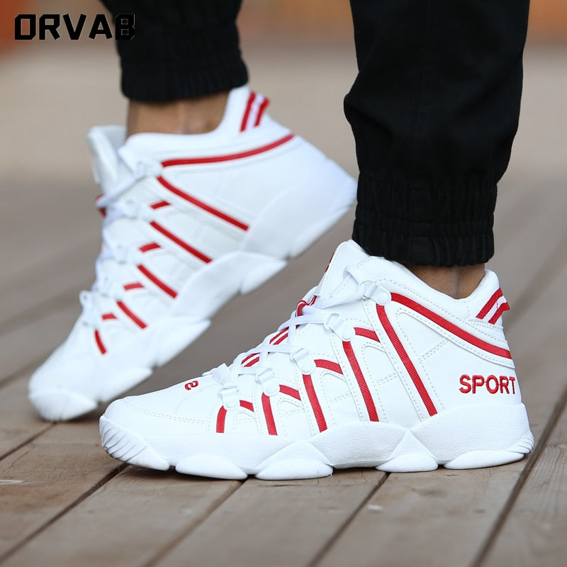 Mens Leather Breathable High Top Boots