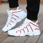 Mens Leather Breathable High Top Boots