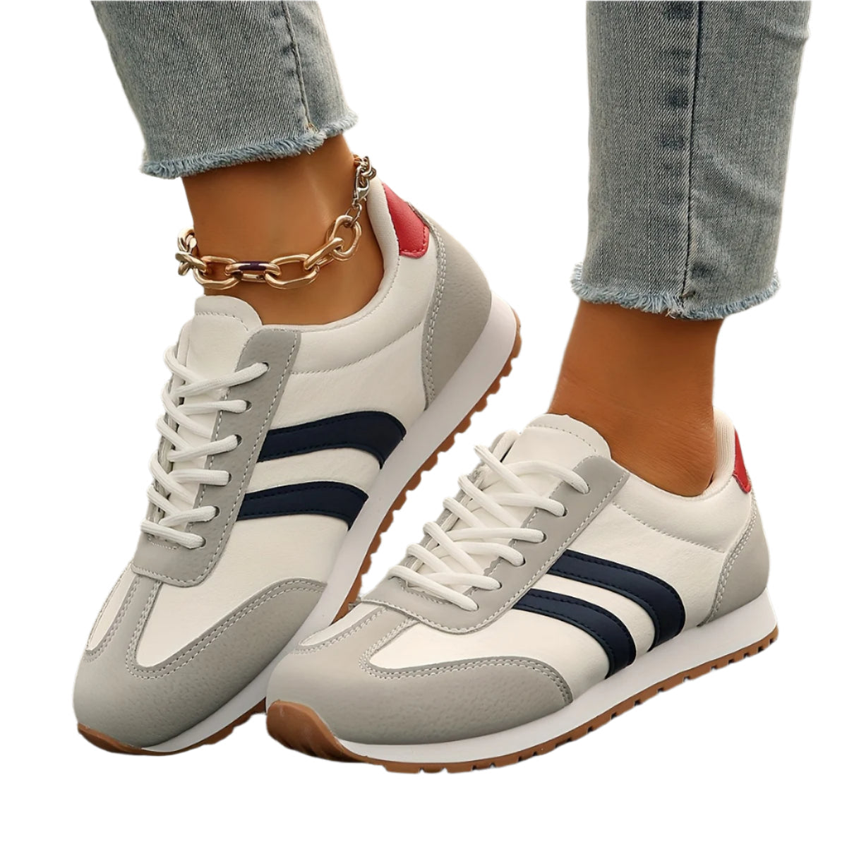 Womens Breathable Low Top Lace Up Walking Shoes