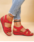 Womens Breathable Platform Wedge Heel Sandals