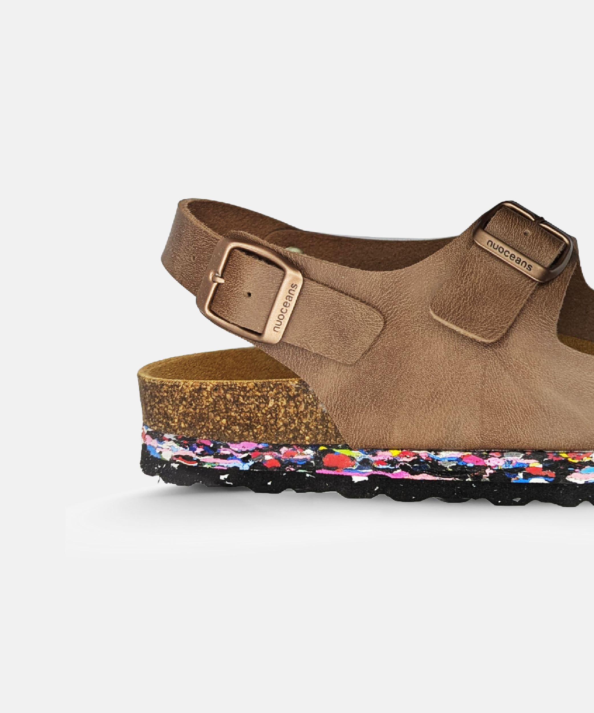 Nuoceans Hazel Brown Backstrap Sandals