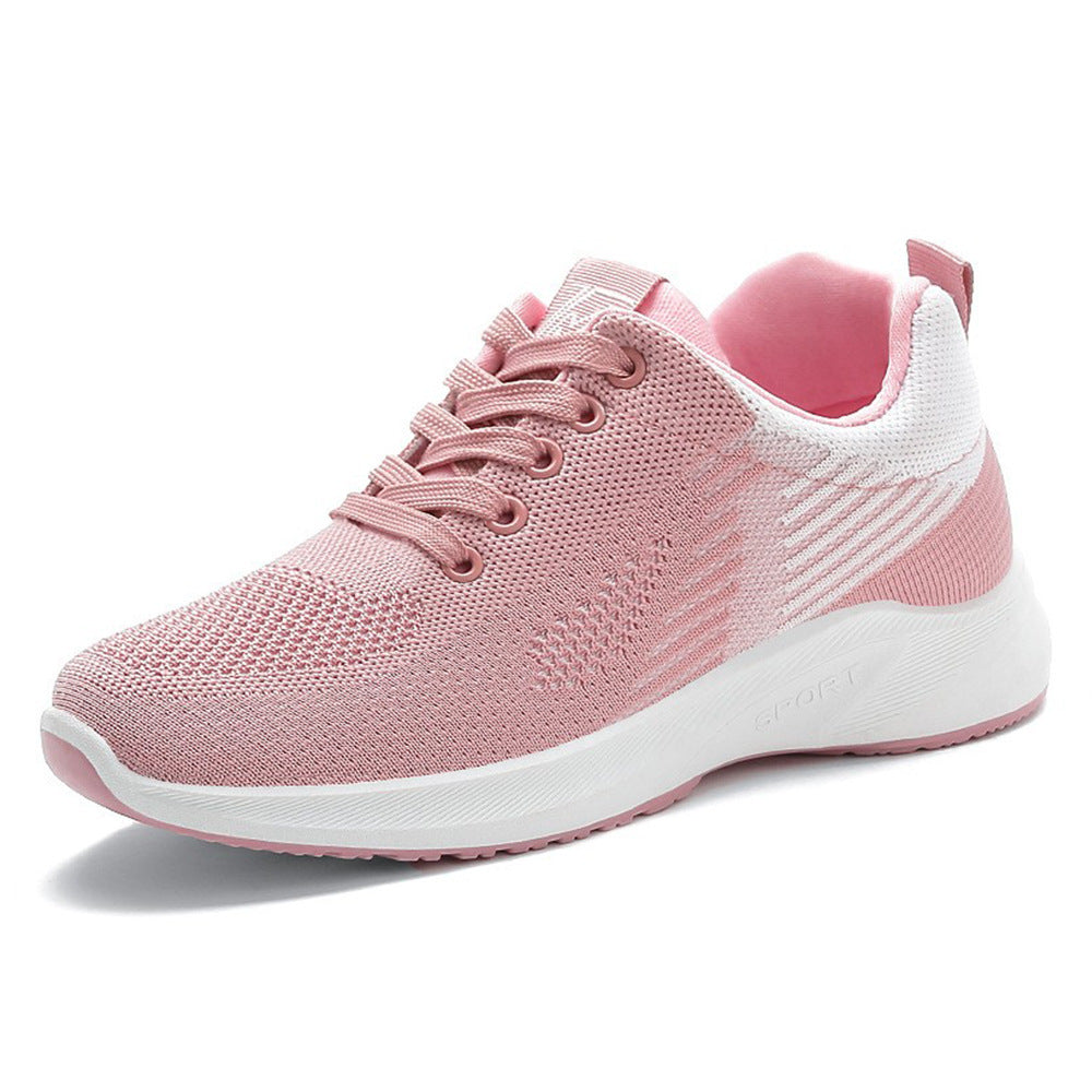 Womens Breathable Mesh Lightweight Low Top Lace Up Trainers