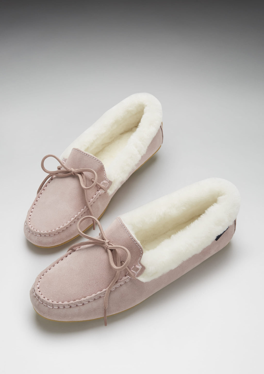 Hugs & Co Womens Slippers Sheepskin Ice Pink Suede