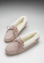 Hugs & Co Womens Slippers Sheepskin Ice Pink Suede