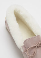 Hugs & Co Womens Slippers Sheepskin Ice Pink Suede