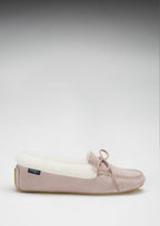 Hugs & Co Womens Slippers Sheepskin Ice Pink Suede