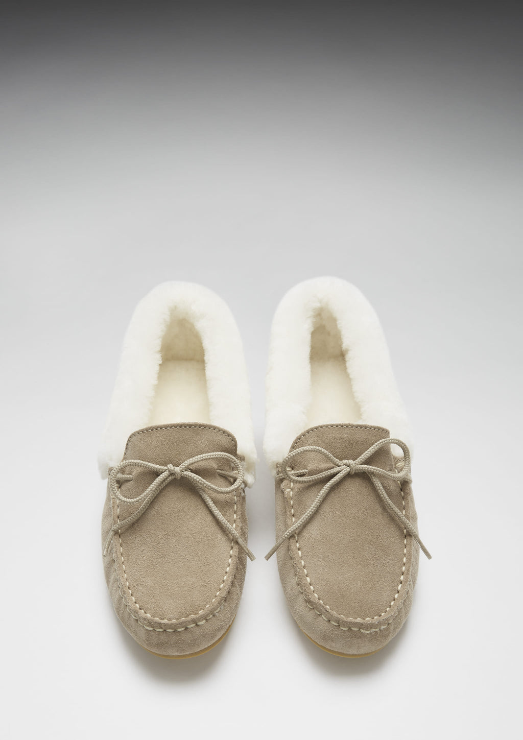 Hugs & Co Womens Slippers Sheepskin Taupe Suede