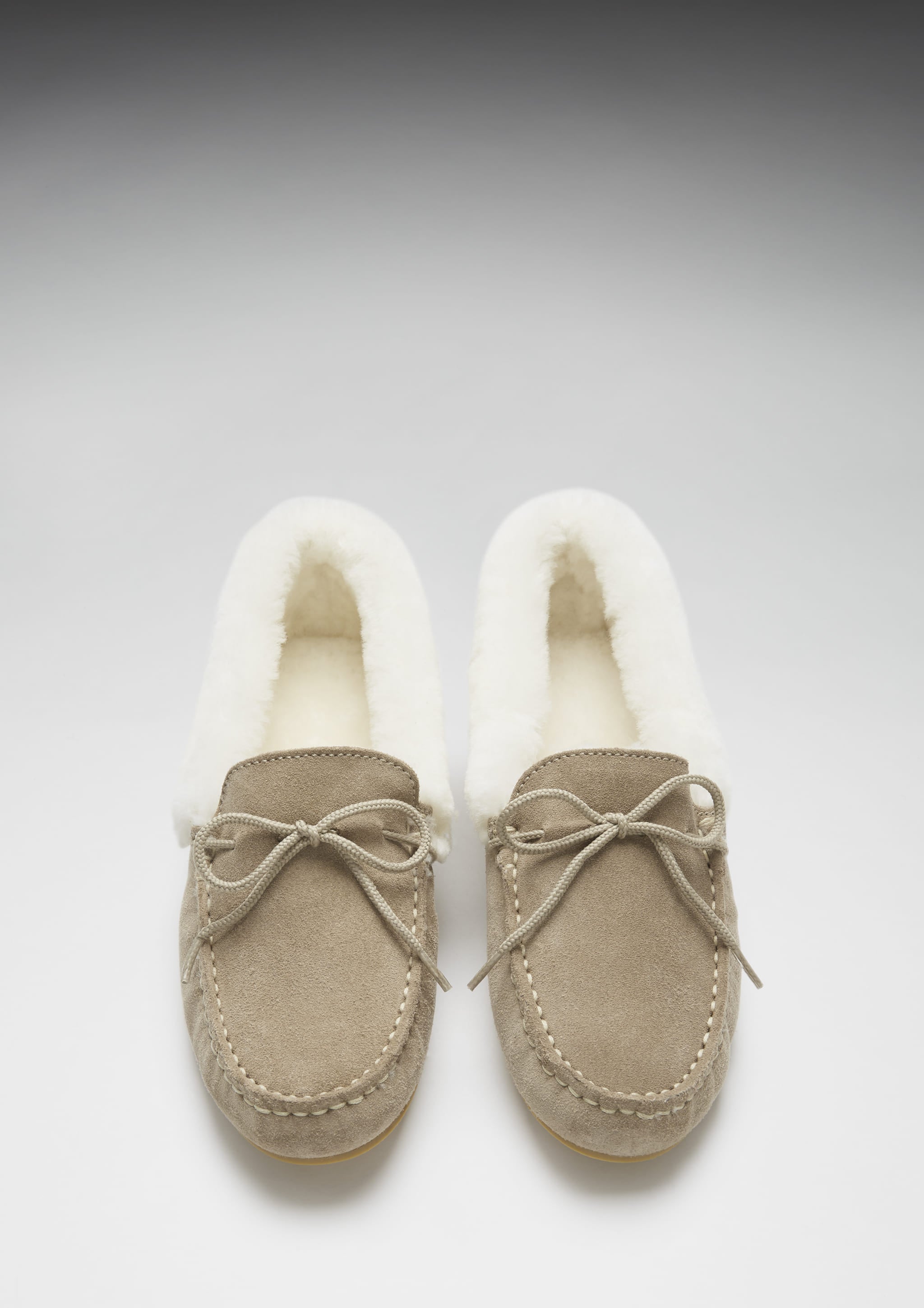 Hugs & Co Womens Slippers Sheepskin Taupe Suede