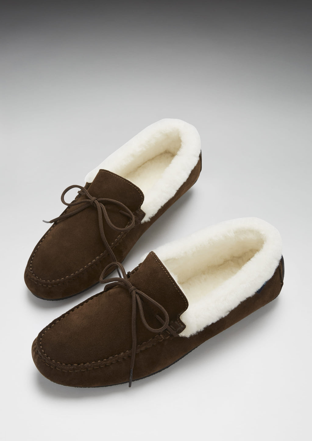 Hugs & Co Mens Slippers Sheepskin Brown Suede