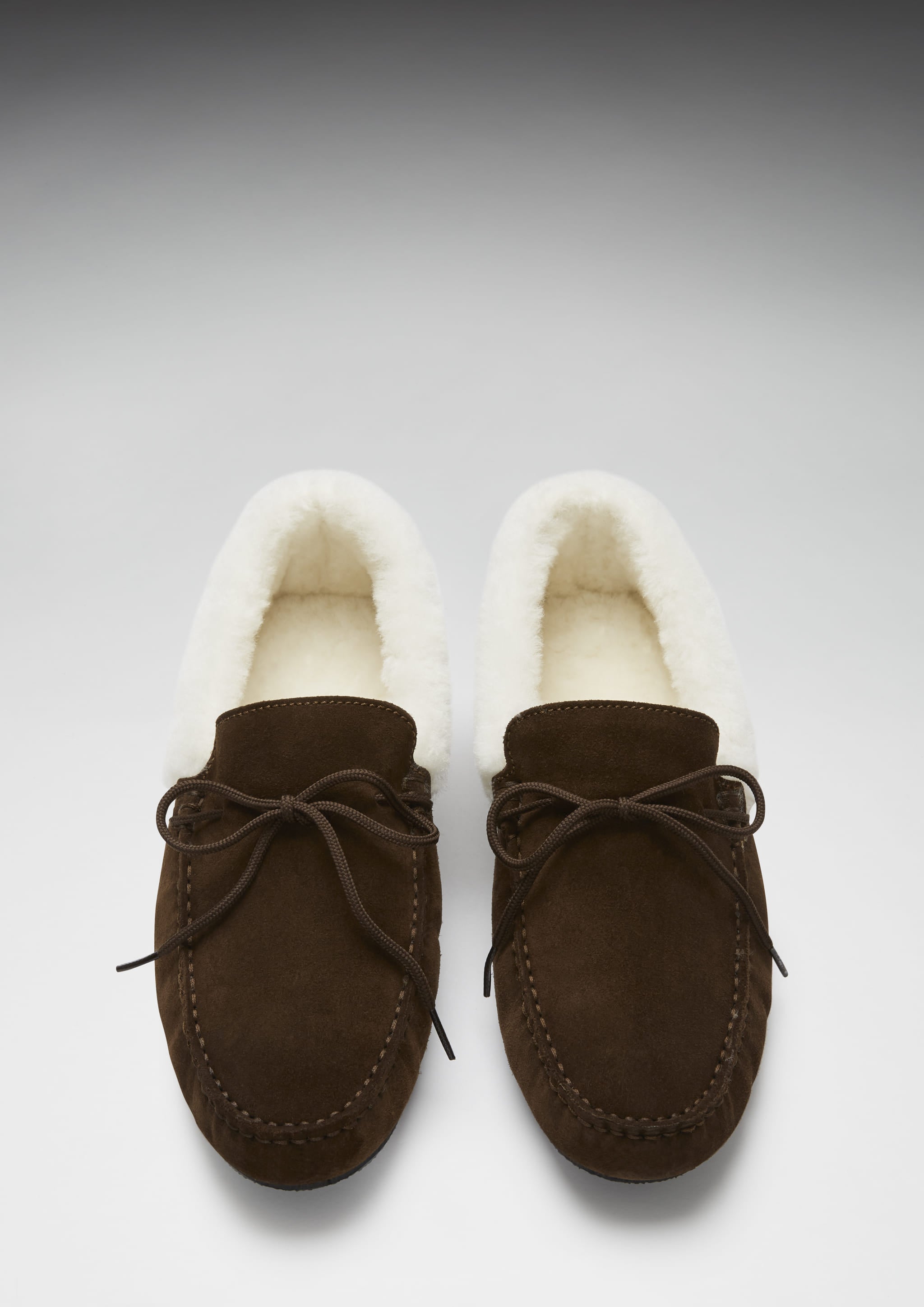 Hugs & Co Mens Slippers Sheepskin Brown Suede