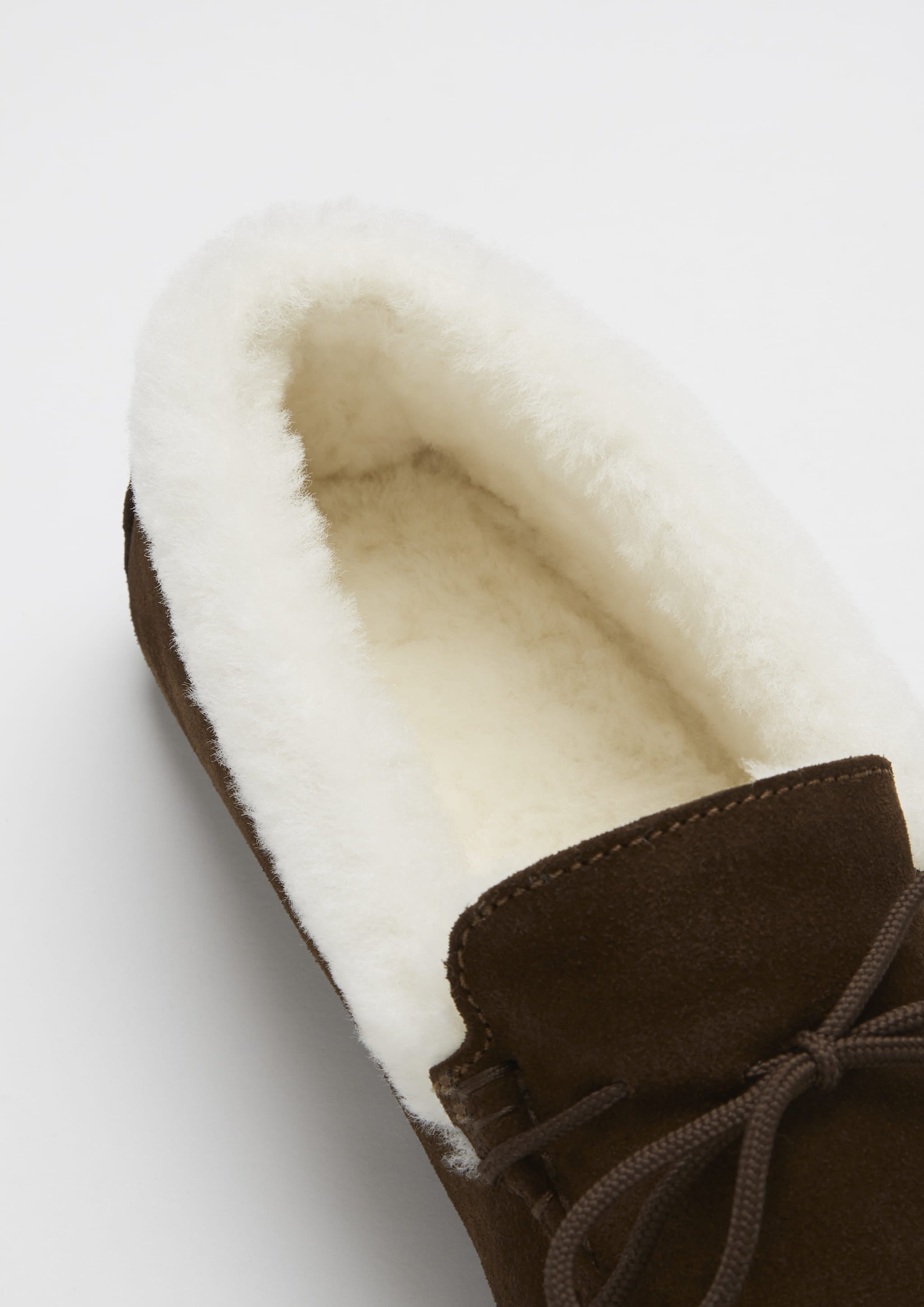 Hugs & Co Mens Slippers Sheepskin Brown Suede