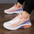 Breathable Mesh Lightweight Lace Up Round Toe Trainers