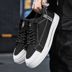 Mens Canvas Breathable Cushioned Lace Up Trainers