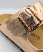 Nuoceans Rosy Metallic Rose Gold Vegan Sandals