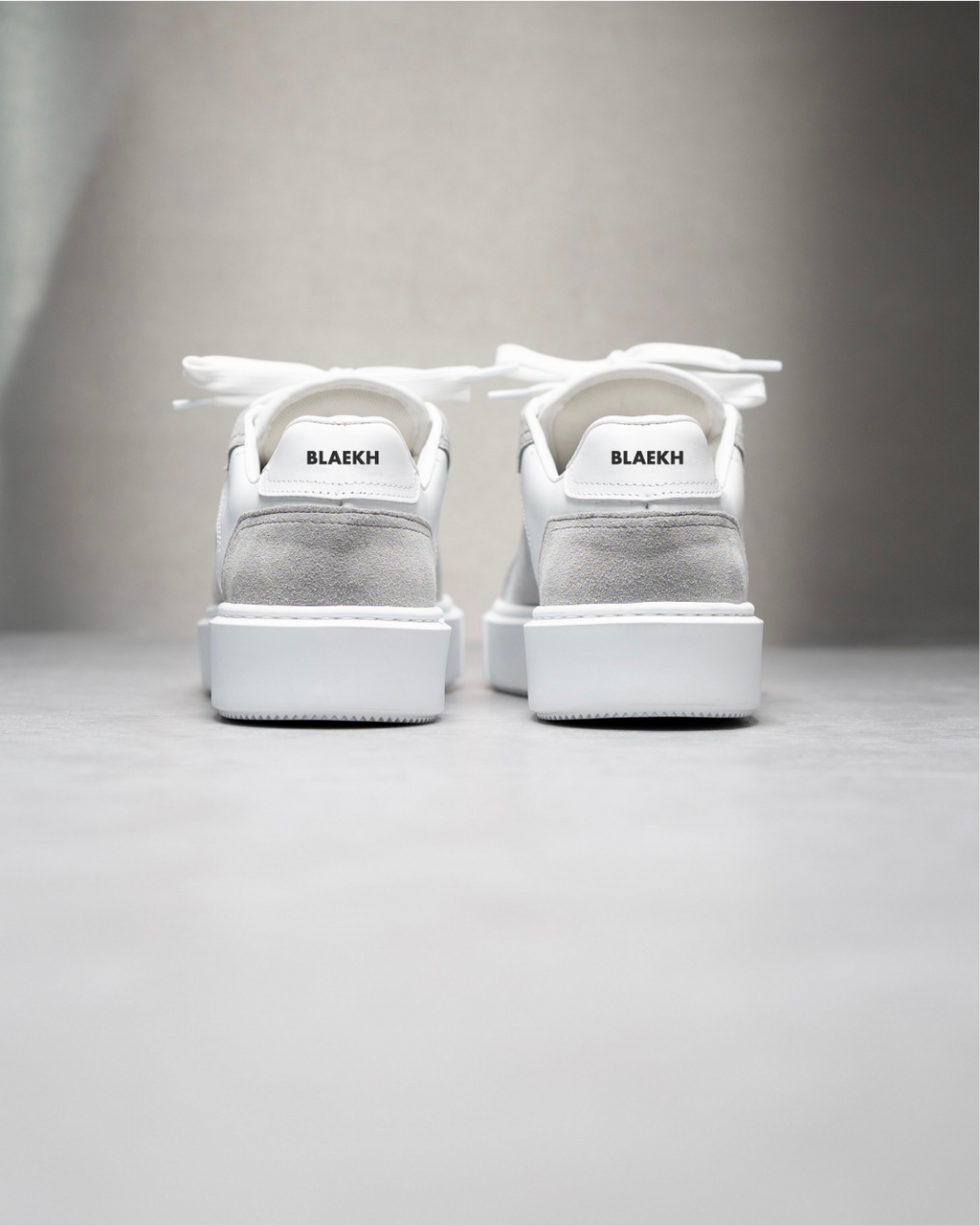 Blaekh Staple White Grey Trainers