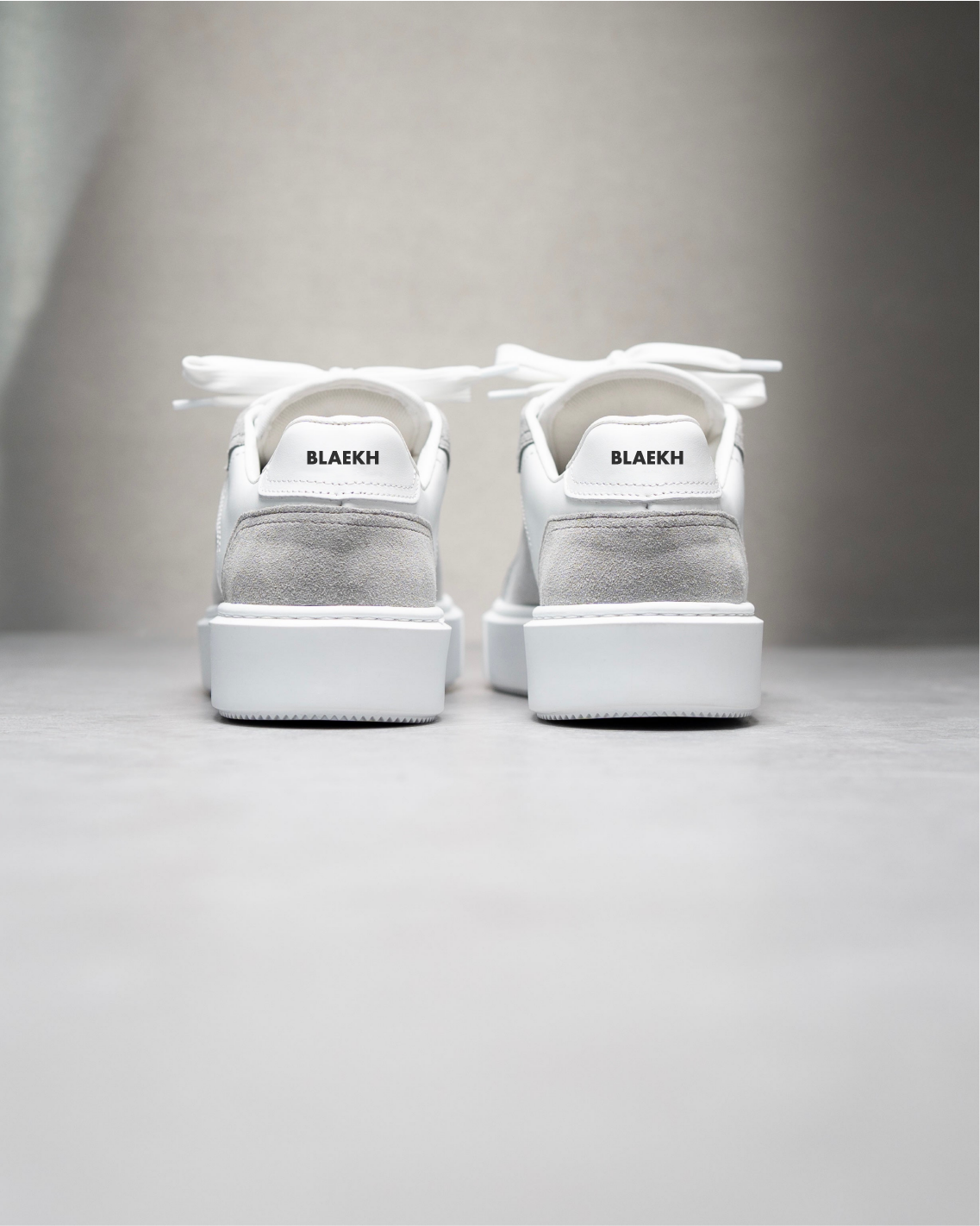 Blaekh Staple White Grey Trainers