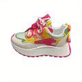 Breathable Mesh Lightweight Platform Low Top Cushioned Trainers
