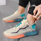 Mens Breathable Mesh Non Slip Lace Up Round Toe Running Trainers