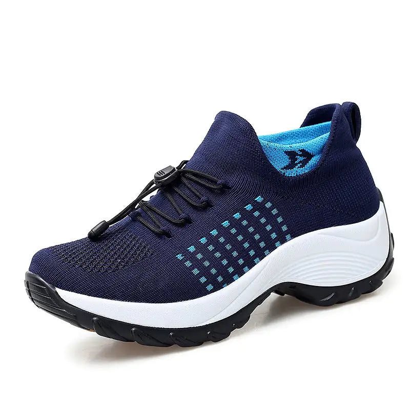Womens Breathable Mesh Lightweight Round Toe Running Trainers