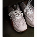 Leather Non Slip Breathable Thick Sole Grey Trainers