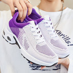 Womens Breathable Mesh Lace Up Round Toe Running Trainers