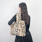 Leopard Print Large Capacity Tote Messenger Bag
