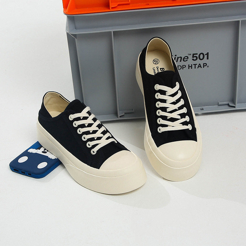 Unisex Canvas Thick Sole Trainers