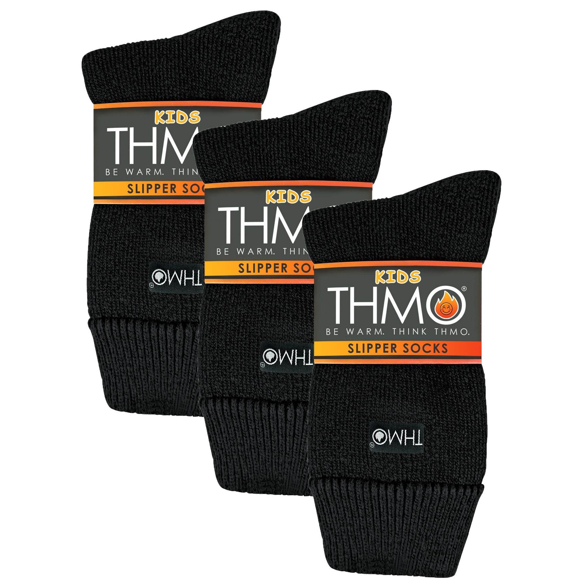 THMO 3 Pack Kids Indoor Thermal Slipper Socks with Grips