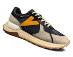 Mens Leather Breathable Trainers