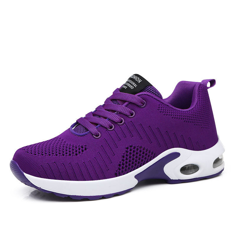 Womens Breathable Mesh Lightweight Lace Up Round Toe Running Trainers