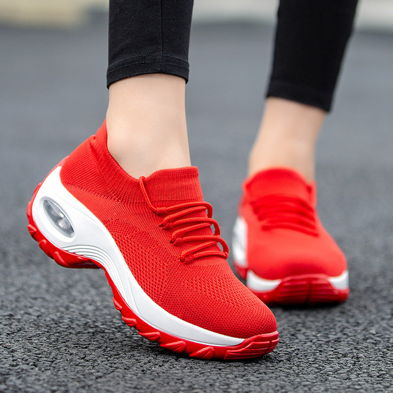 Womens Breathable Lightweight Platform Waterproof Trainers