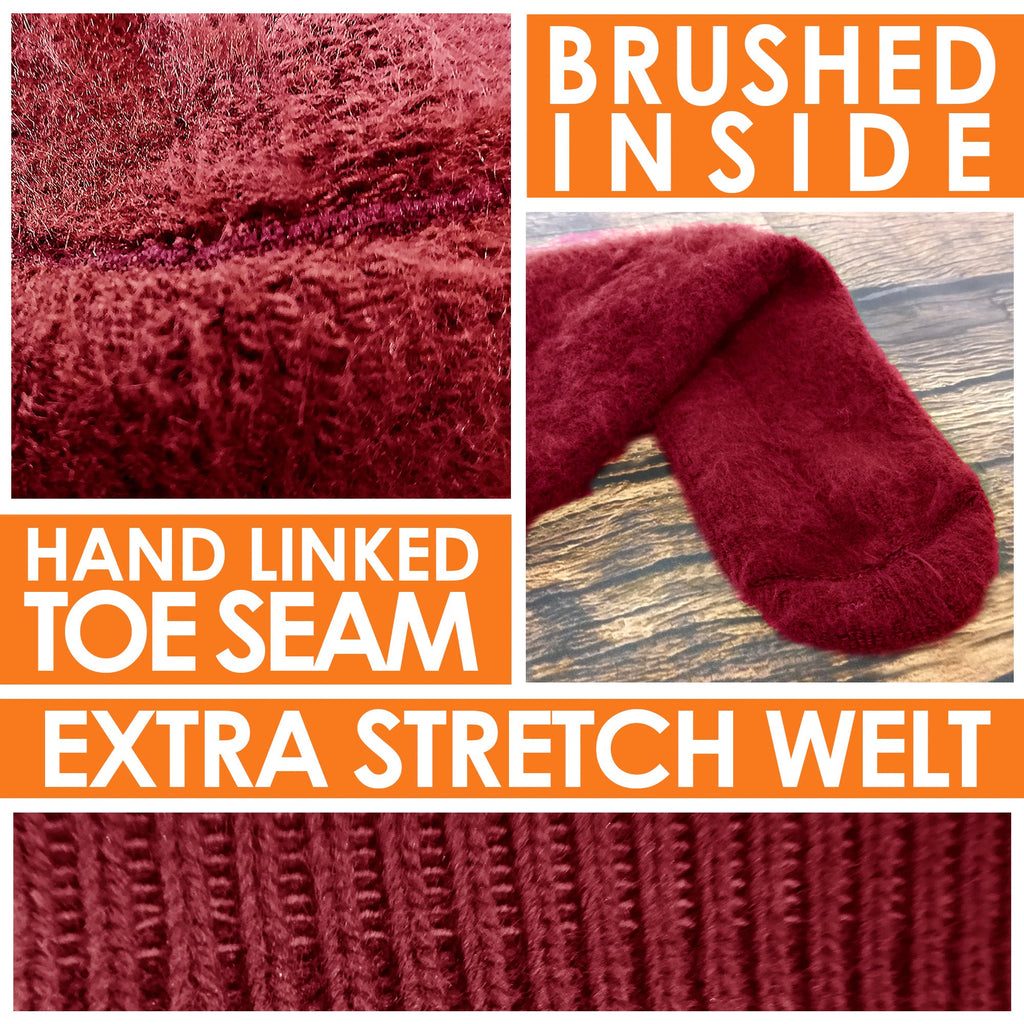 THMO 3 Pack Kids Indoor Thermal Slipper Socks with Grips