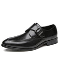 Mens Leather Breathable Buckle Strap Shoes