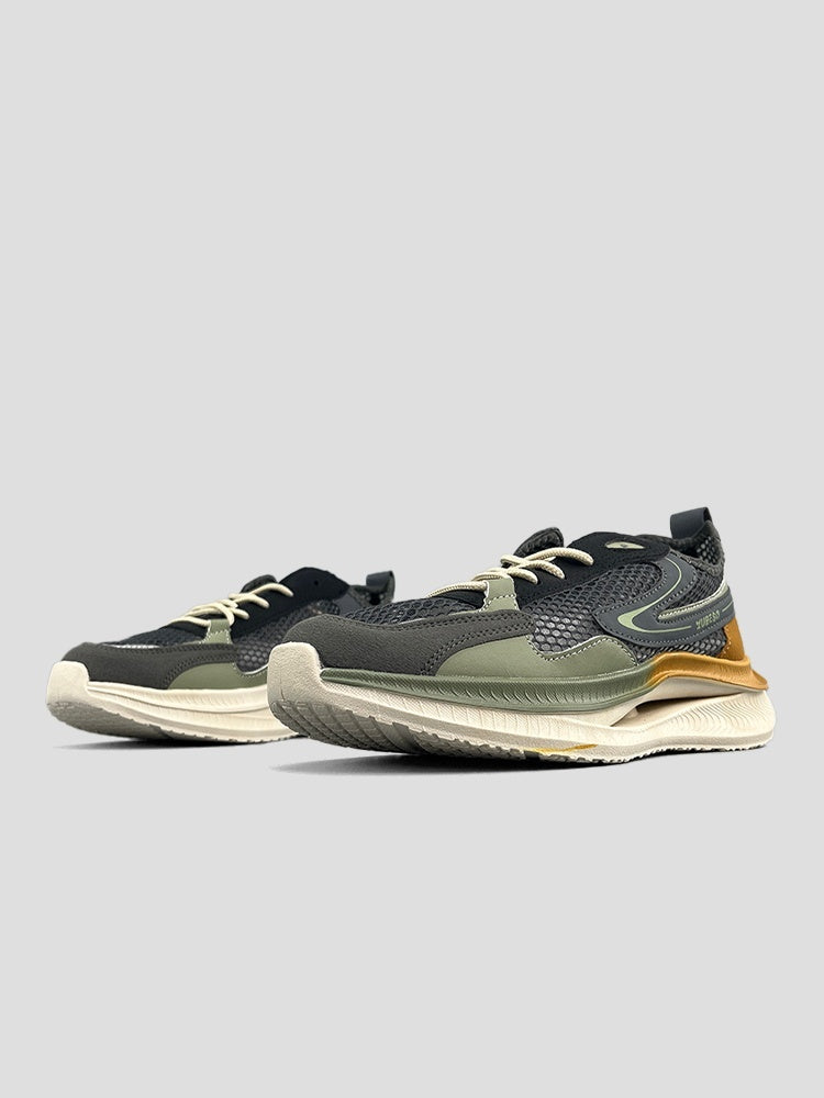 Breathable Thick Sole Lace Up Round Toe Trainers