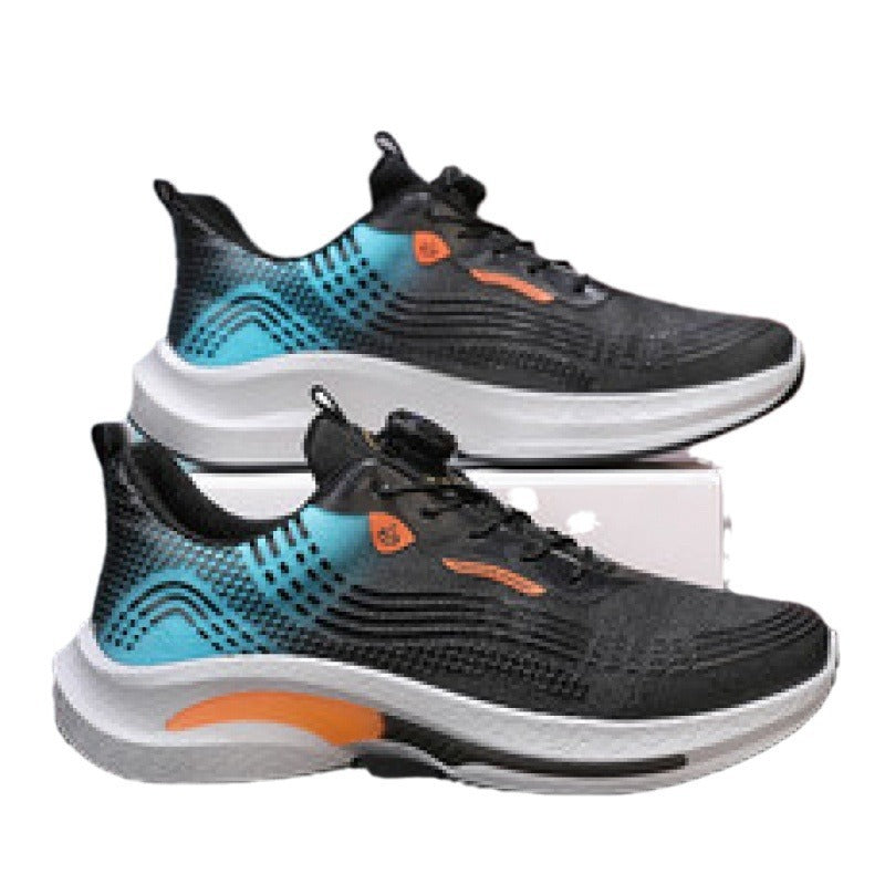 Mens Breathable Mesh Low Top Buckle Strap Running Trainers