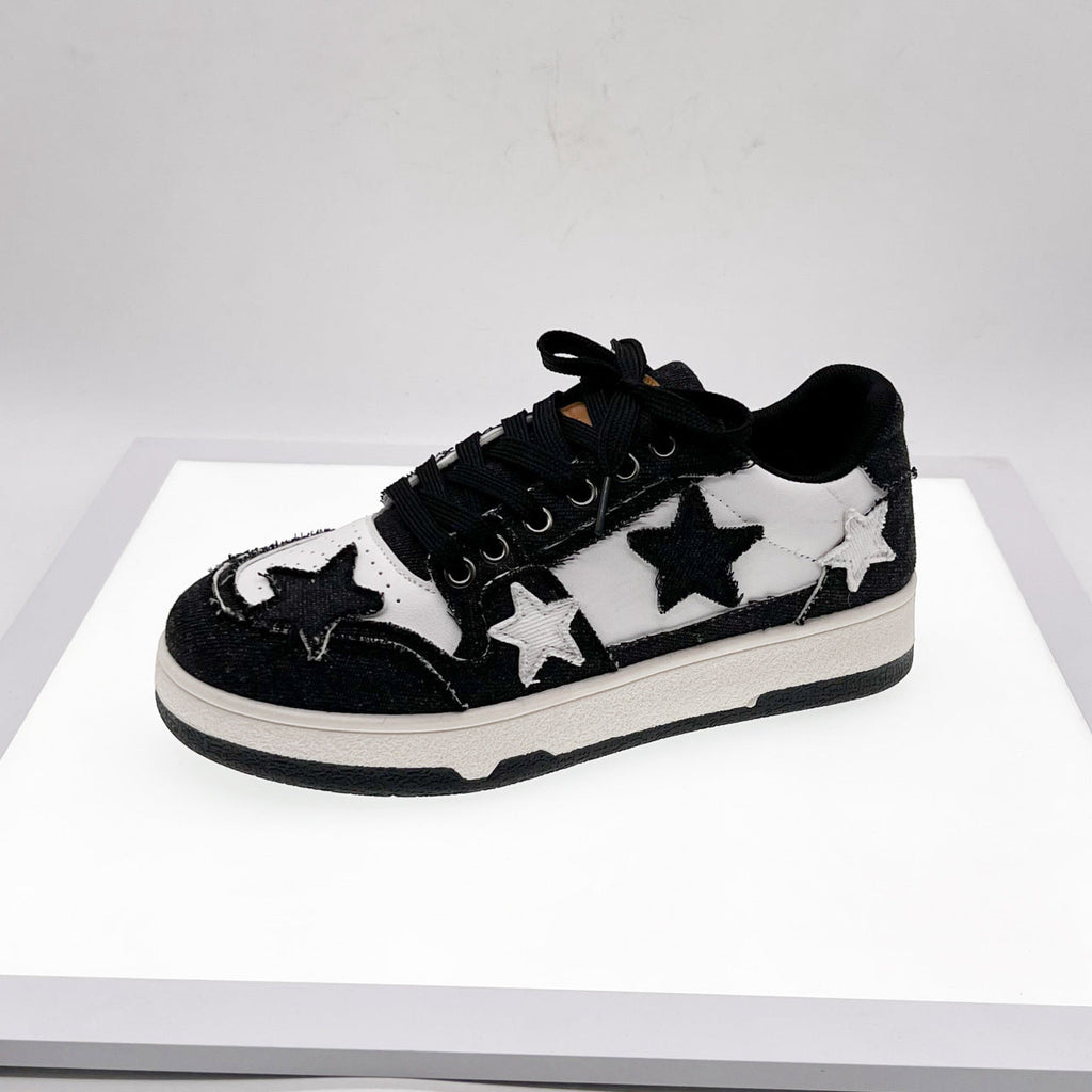 Canvas Low Top Lace Up Round Toe Trainers