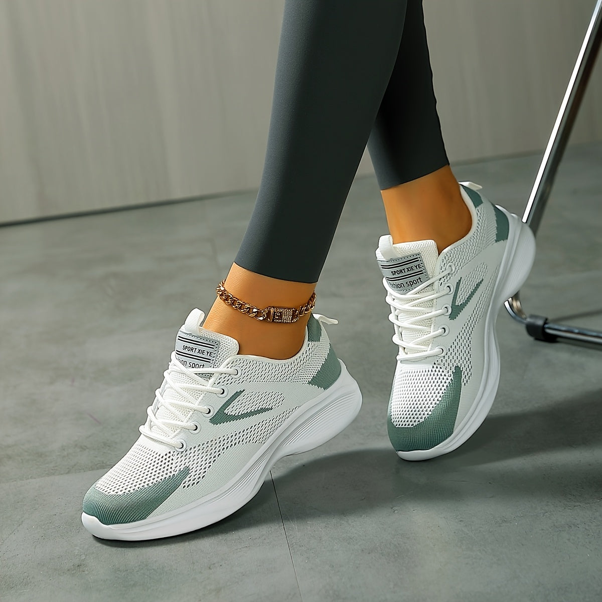 Womens Breathable Lightweight Low Top Lace Up Trainers
